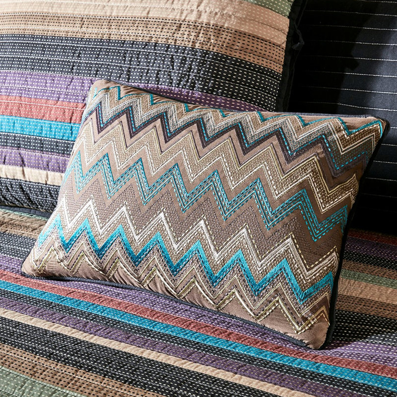 Housse de lit de jour réversible à rayures multiples 6 pièces, housse de matelas simple, 3 taies décoratives, coussin décoratif, style facile à laver, taille, lavable à la machine