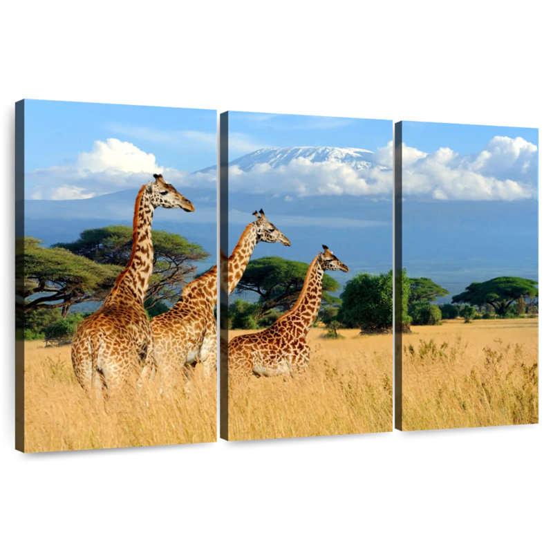 Alvord Dallying Giraffes, H 20 po x l 33 po