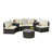 7-Piece Half-Moon Sectional Sofa Set with Coffee Table-1867773159