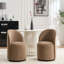 Ensemble de 1 fauteuil demi-tonneau de cuisine et de salle à manger rembourrés-225897597