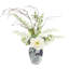 Magnolia and Delphinium Arrangement in a Decorative Ceramic Vase