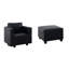 Fauteuil club avec accoudoirs en cuir Gilburt-40646879