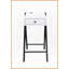 Blanc moderne Table basse noire rectangulaire avec port USB Tiroir coulissant pour salon