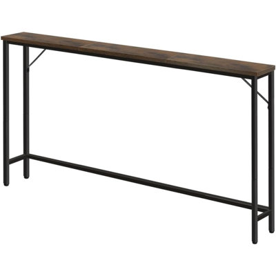 100cm Industrial Console Table With Thick Table Top Rustic