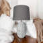 Nuangola Concrete Table Lamp – Hand-Finished Textured Base with Cotton Shade, Ideal for Bedside or Living Room