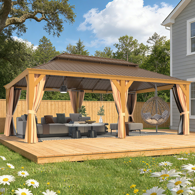  14 Ft. W x 22 ft. D Aluminum Patio Gazebo