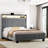 Hudepohl Upholstered Wingback Bed with 52.12" High Storage Headboard, Modern Upholstered Bed Frame with Outlet & LED Light-1644785080-1636301564