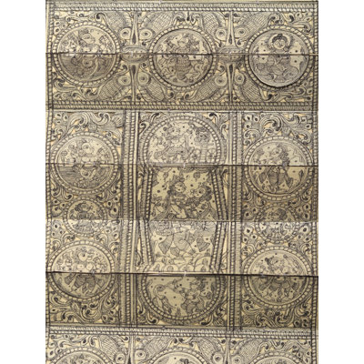 Dashavatara Of Lord Krishna | Patachitra On Palm Leaf