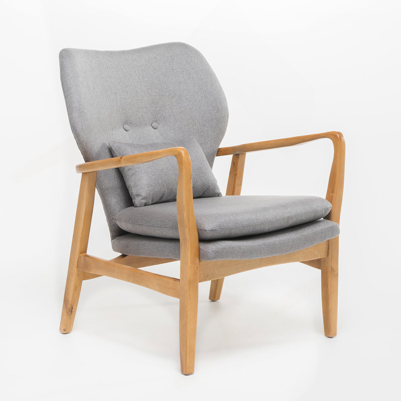 Fauteuil capitonné à quatre pieds, idéal pour de multiples usages, design simple et classique pour divers styles de décoration