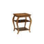 Table d'appoint avec placage en noyer - 2 tablettes à pieds carrés