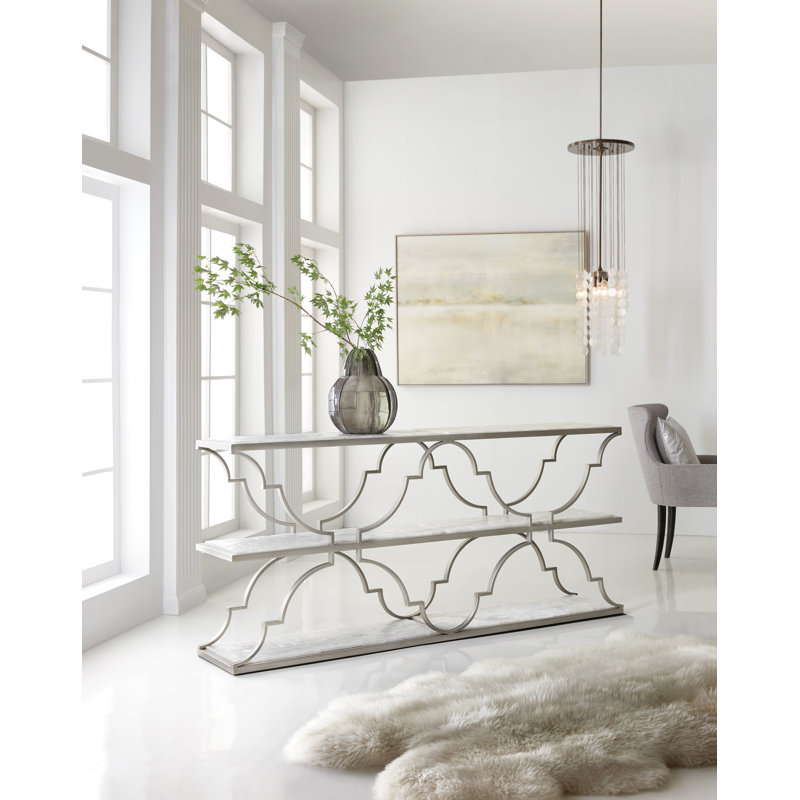 Melange 72'' W Stone Console Table