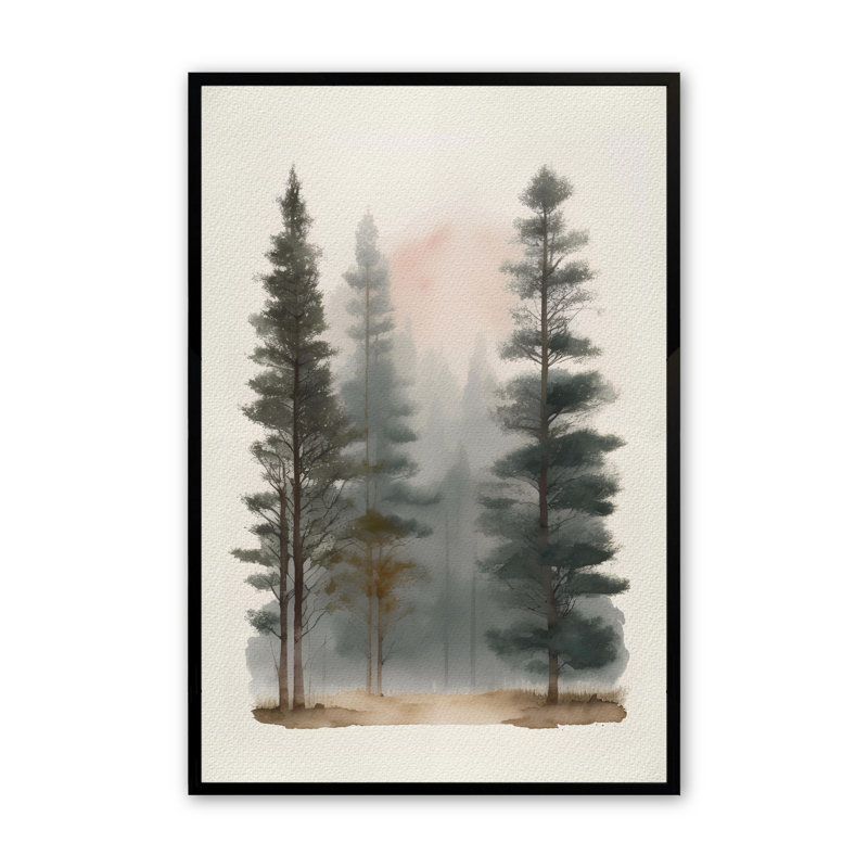 Mystique Forest Reverie I, reproduction d'art encadrée, H 15,5 po x l 12,5 po x P 1 po, Noir satiné