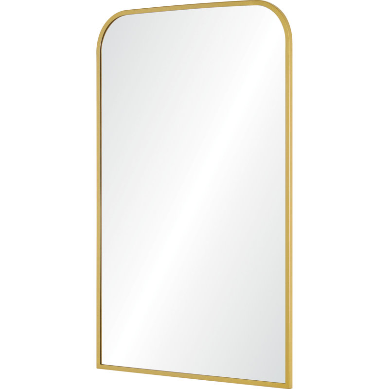Metal Flat Wall Mirror, Gold
