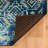 Emanuel Modern Abstract Machine Woven Flatweave Blue and Teal Area Rug with Non Skid Backing -450291451