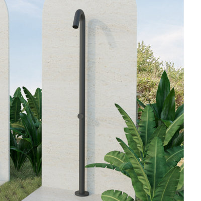 Temperature Controlled Stainless Steel Free Standing Outdoor Shower and Footwash Spout