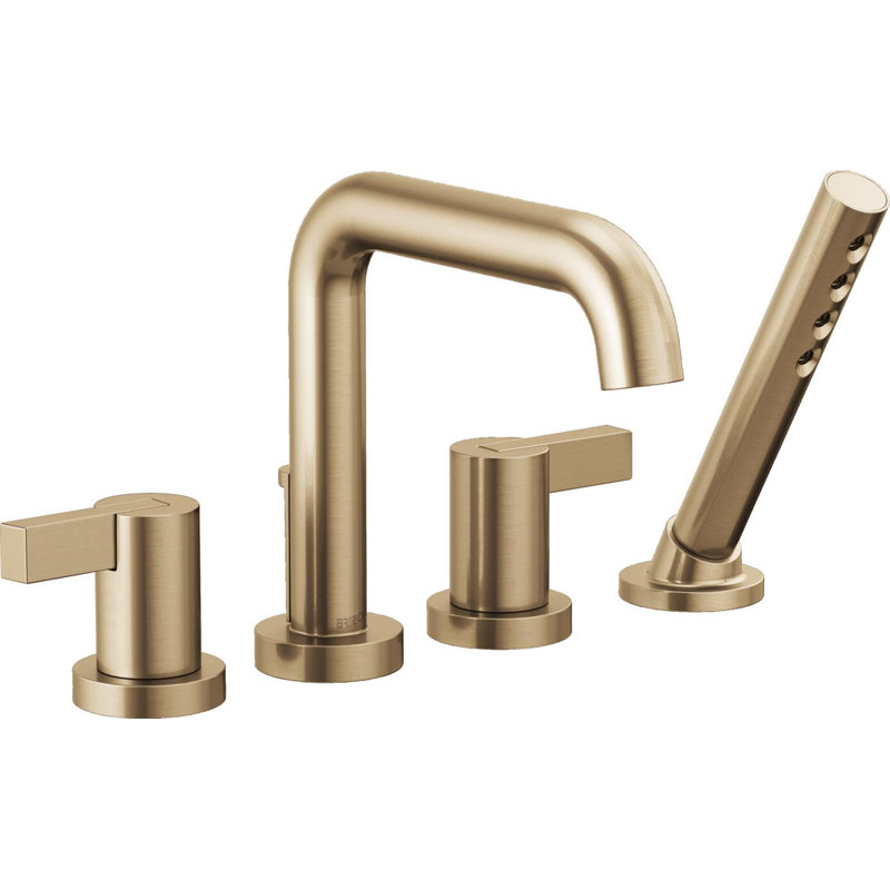 Litze® Roman Tub Faucet, Luxe Gold, Extended Lever