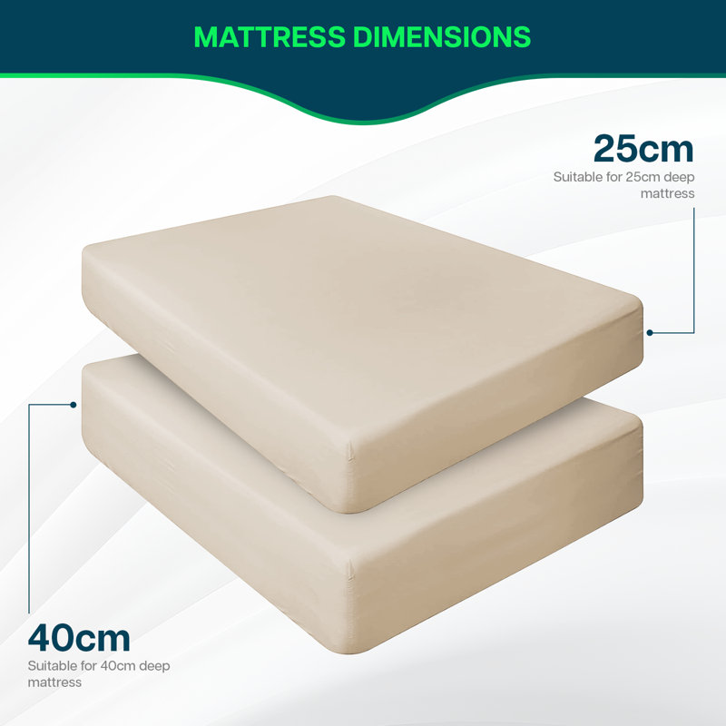 Extra Deep Pocket Microfiber Solid Fitted Sheet, Beige, Full/Double