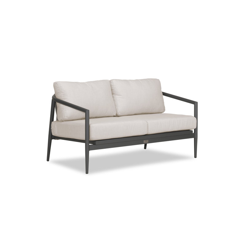 Olio Outdoor 2 - Seat Loveseat, Cast Silver Sunbrella®, Slate