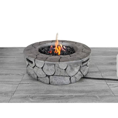 9'' H X 28'' W Fiber Reinforced Concrete Outdoor Fire Pit