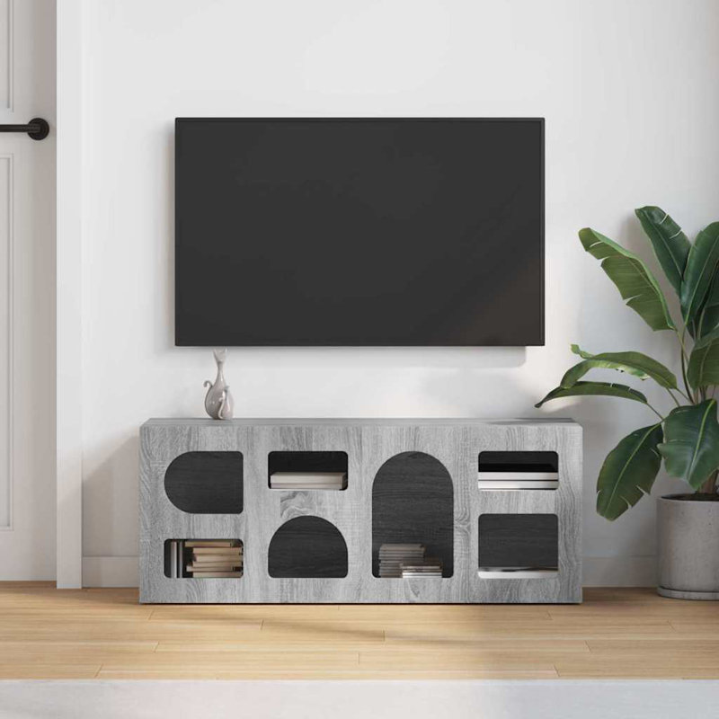 Unfinished TV Stand, 40cm H x 100cm L x 35cm W, Grey Sonoma