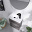 Ensemble de meuble-lavabo simple 18 po Argylle, meuble-lavabo mural avec plateau en résine blanche, meuble-lavabo flottant avec porte à fermeture en douceur, meuble-lavabo simple avec plateau-2007912136