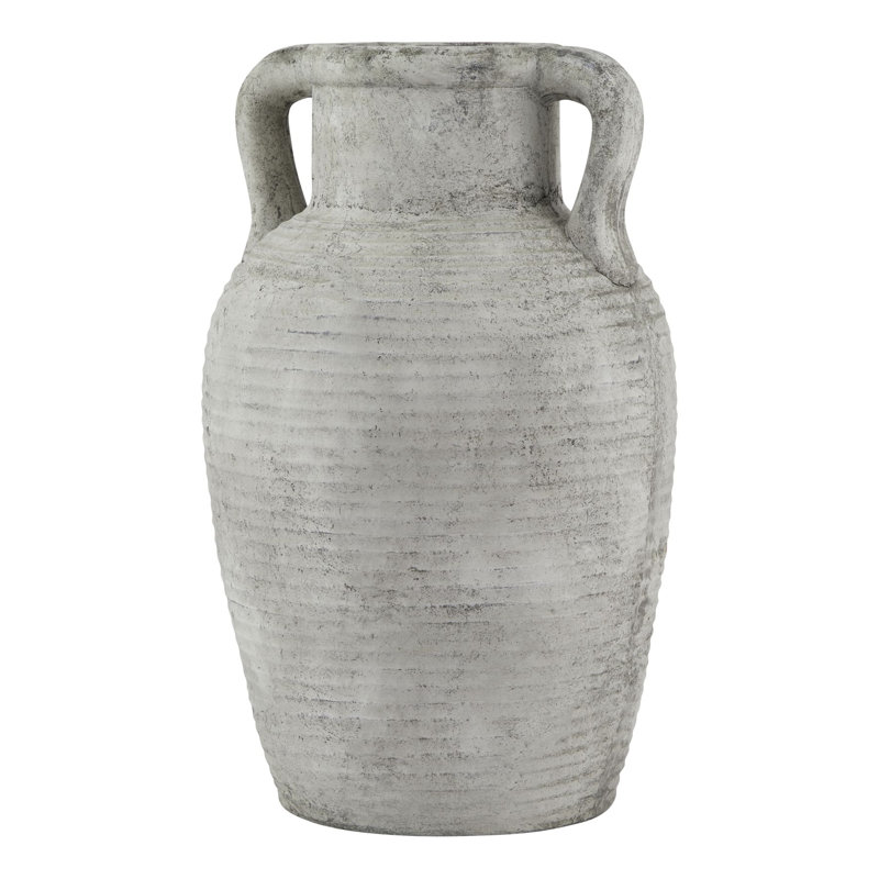 Catheline Handmade Ceramic Table Vase, 42cm H x 26cm W x 26cm D, White