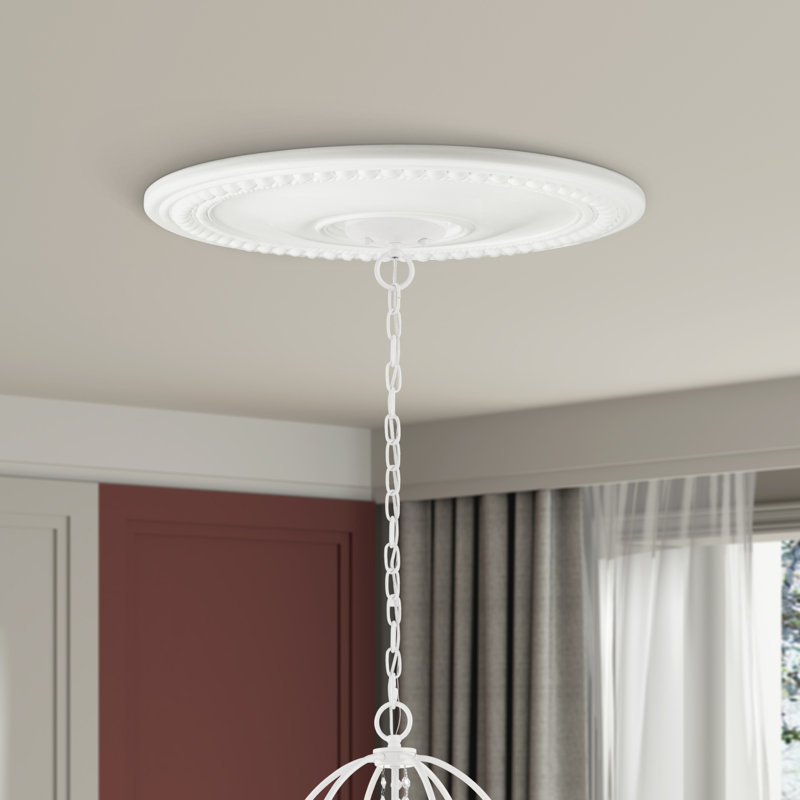 Cavandale Ceiling Medallion, White, 2" H