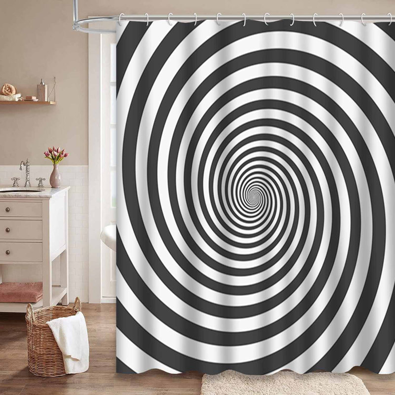 Rideau de douche Spiral, L 72 po x l 78 po