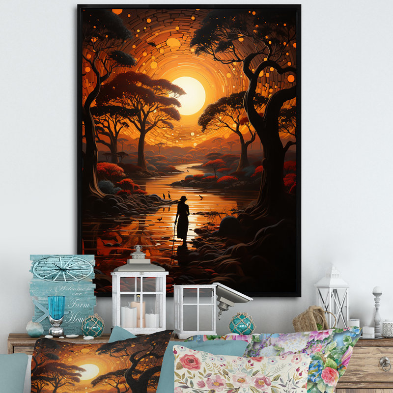 Marineth Savannah Serenade III de Marineth, Cadre flottant noir, H 40 po x l 30 po x P 1,5 po
