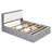 Wood Platform Bed with Storage Headboard, shoe rack and 4 drawers-1972703127