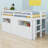 Loft Bed with Drawers, Cabinet and Shelves-702866186