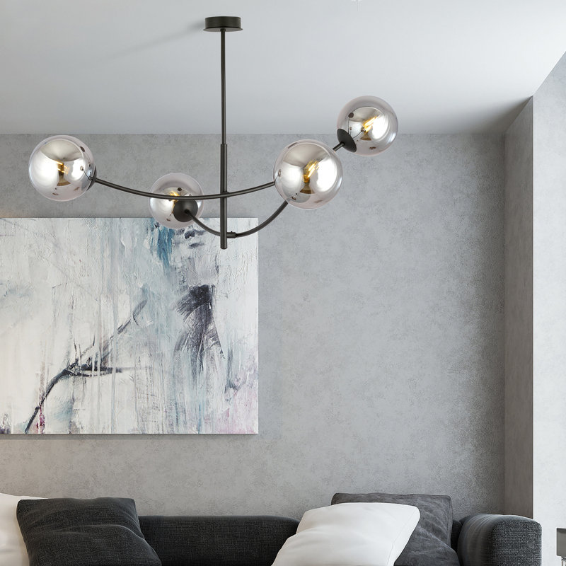 4 - Light Sputnik Chandelier, Graphite