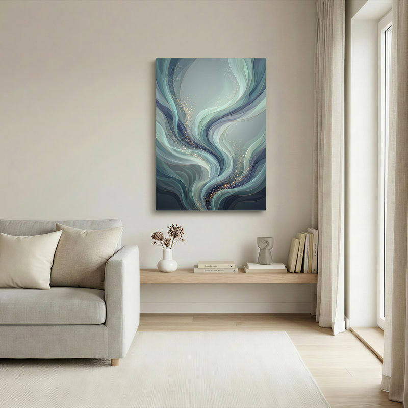 Ensemble de 1 tableau sur toile Wave Sparkle, 48"H x 32"W, Wrapped Canvas