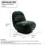 Fauteuil pivotant en velours pour espace de vie - bois d'eucalyptus, velours de chambre moderne luxueux, rembourré de mousse, aucun assemblage requis-120912734-120912736