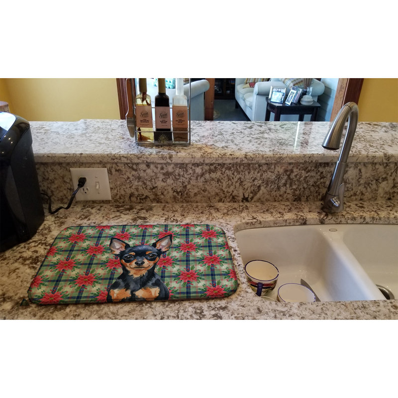 Tapis de vaisselle noir et brun clair