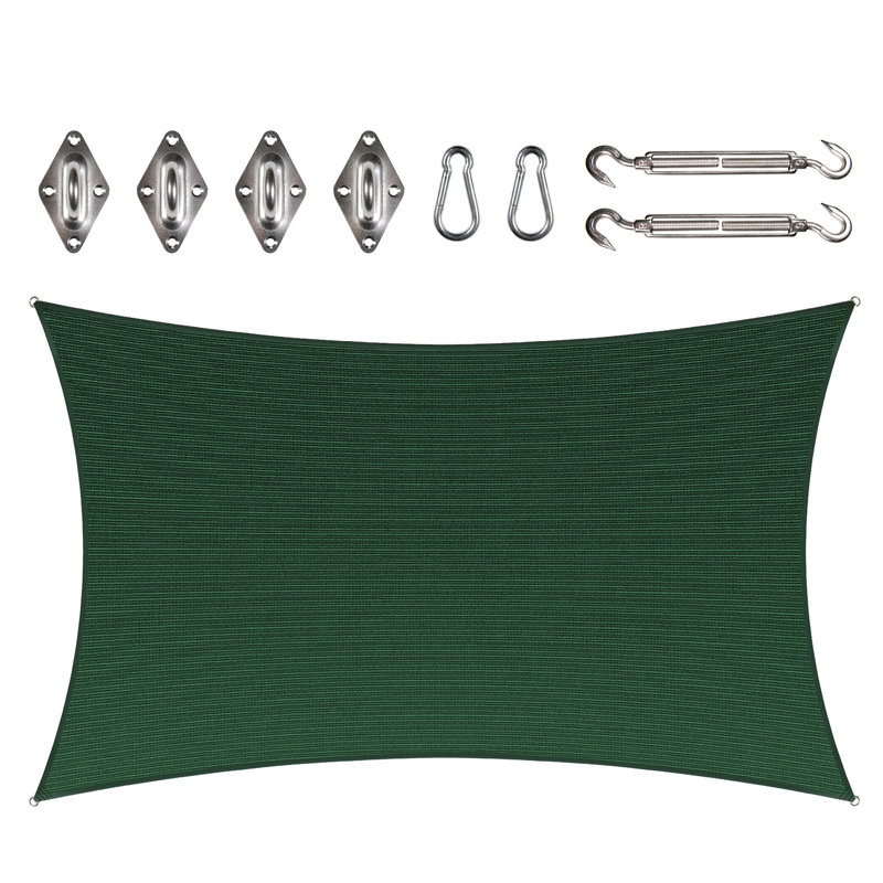 Toile d'ombrage rectangulaire à personnaliser Colourtree, Vert, 17 pi x 24 pi