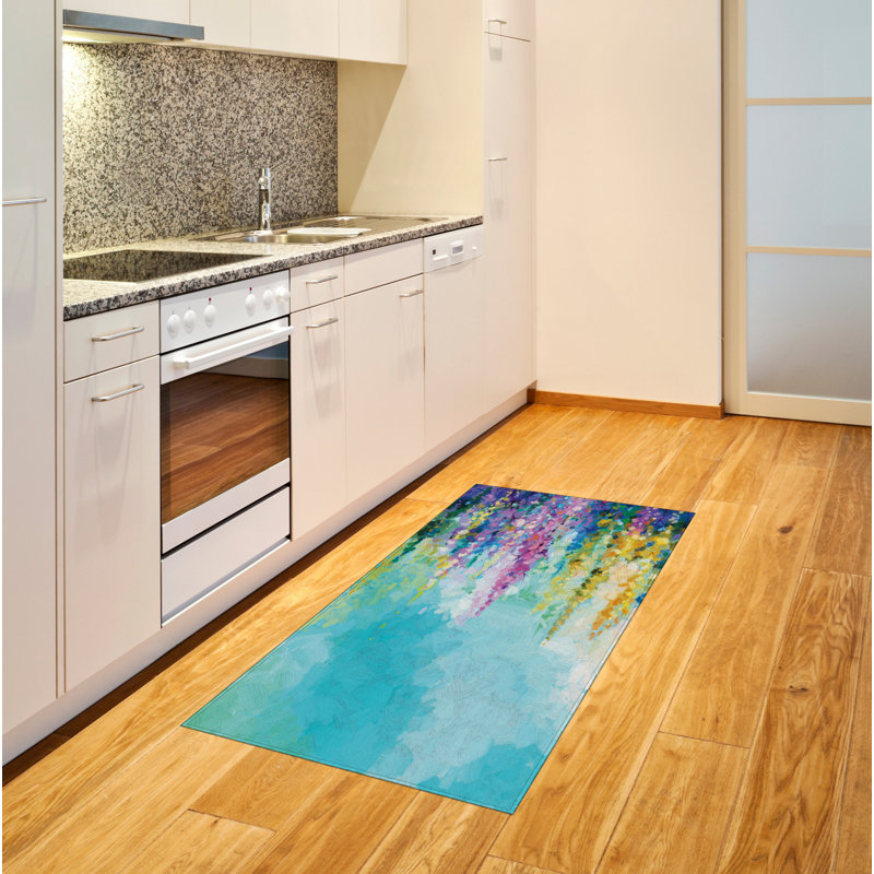 Abstract Art High Density Long Fiber Poly Threads Decorative Area Rug Carpet, Rectangle 2'7" x 5'