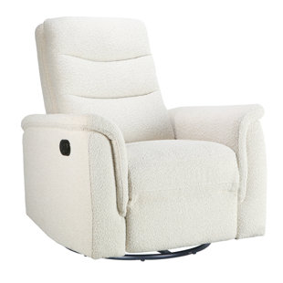 Tillie Swivel Recliner In Cream Boucle