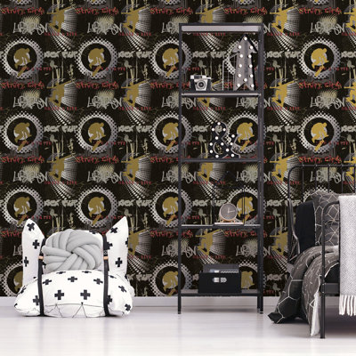 Kids and Teens Collection Metallic Skater Boy Wallpaper Roll