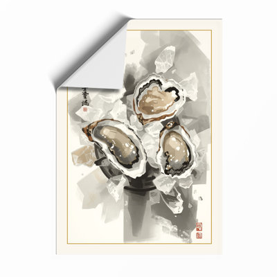 Oyster Study Japandi - Framed Print
