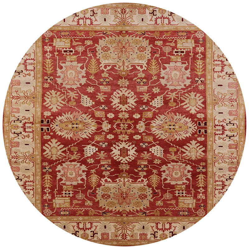 Gosdantin Oriental Indoor Rug, Round 6'