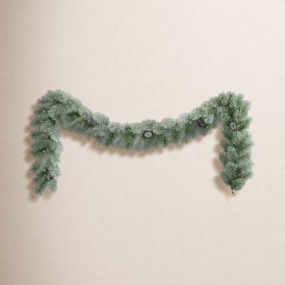 108" Frosted Pre-Lit Christmas Garland