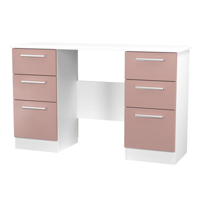 Borgeson 6 Drawer Kneehole Desk (Ready Assembled)
