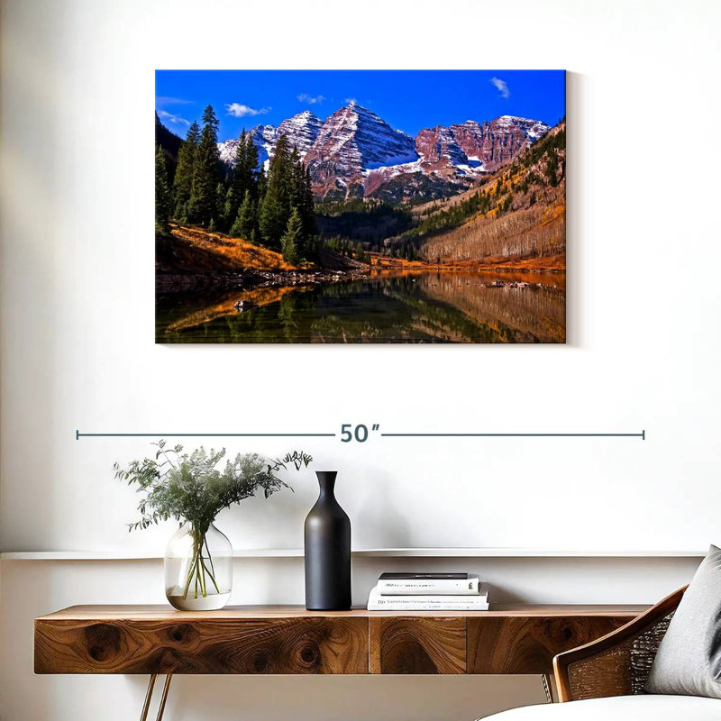 Maroon Bells pendant la saison d'automne, H 24 po x l 36 po