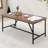 Amarvesh Rectangular with Iron Base Dining Table