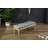 Habit Solid Wood Button Tufted Dining Bench with Gray Linen and Cotton Upholstery for Elegant and Durable Seating
