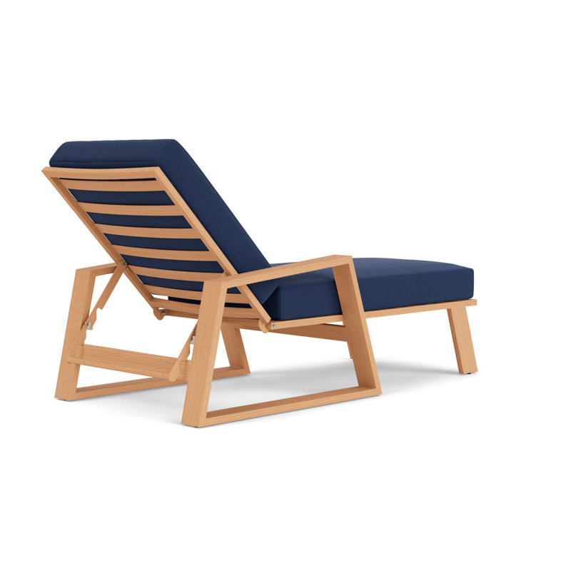 Pursuit Outdoor Chaise Lounge, Beach Navy