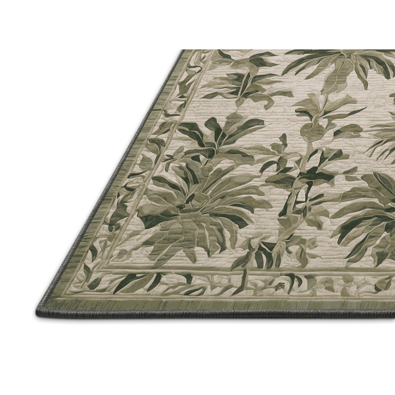 Tapis brun soyeux et moelleux, Rond 8 pi