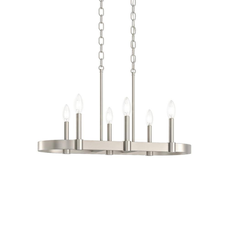 Lustre classique à 6 lumières pour îlot de cuisine Diallo