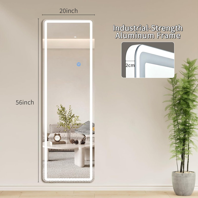 LED Full Length Mirror, 56"X20" Full Length Mirror With Lights